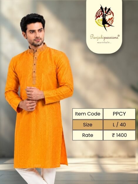 Marigold Textured Panjabi (L)